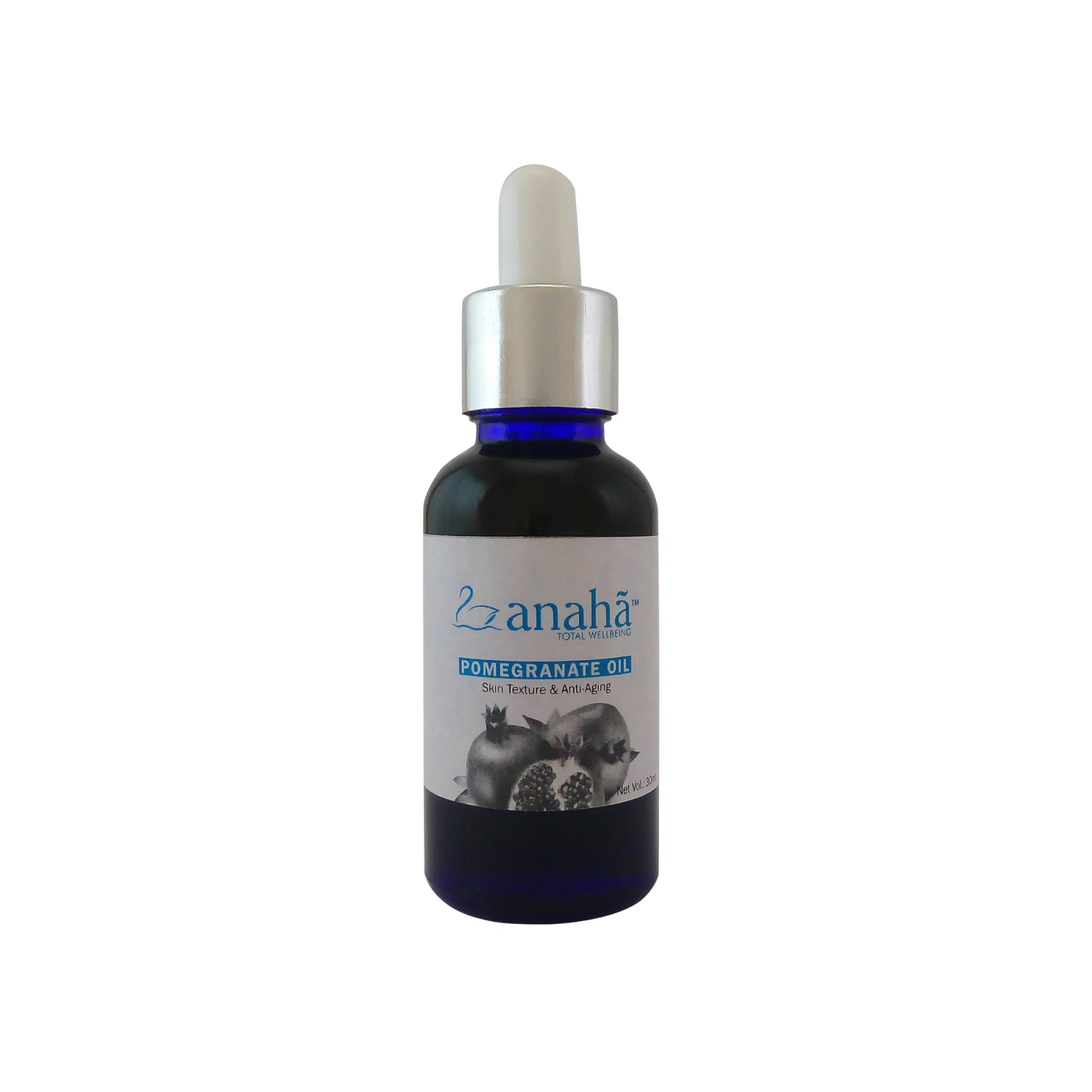 Anaha Pomegranate Oil (30 ml) | Indian Origin, Cold Pressed Anar ka Tel, 100% Pure & Zero Additives | Anti-Inflammatory, Anti-Ageing, Repairs Damaged Skin | Massage on Face, Skin and Scalp