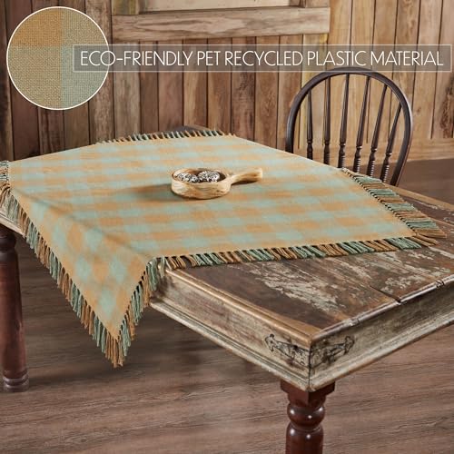 VHC-Brands-Spring-in-Bloom-IndoorOutdoor-Table-Topper-40×40-Kitchen-and-Dining-Room-Decor-Tabletop-Accessory-Recycled-Plastic-PET-Spring-in-Bloom-Collection-Square-40×40-Golden-Tan VHC Brands Spring in Bloom IndoorOutdoor Table Topper 40×40 Kitchen and Dining Room Decor Tabletop Accessory Recycled Plastic PET Spring in Bloom Collection Square 40×40 Golden Tan