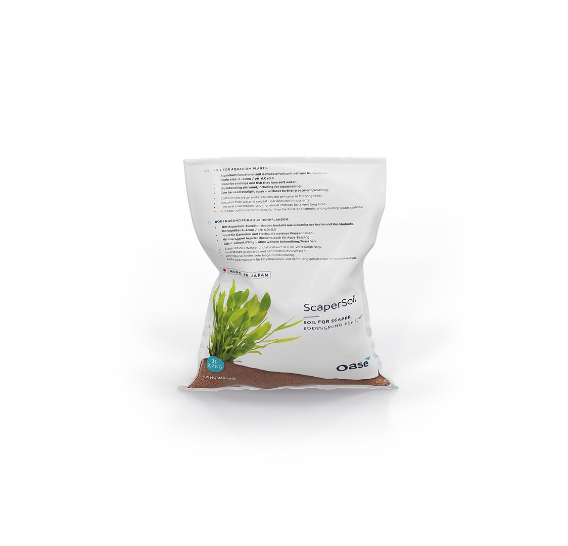 OASE ScaperLine Soil 88043 - Soil, fondo per piante, 3 l, marrone, grana da 1,5 mm a 3 mm