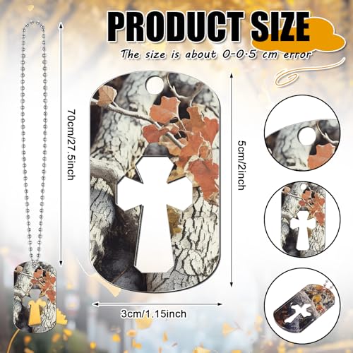24 Pcs Religious Christian Dog Tag Necklace Acrylic Cross Necklace Pendant Religious Party Favors Inspirational Motivational Christian Gifts for Women Men Sunday School Prizes Party Favor2