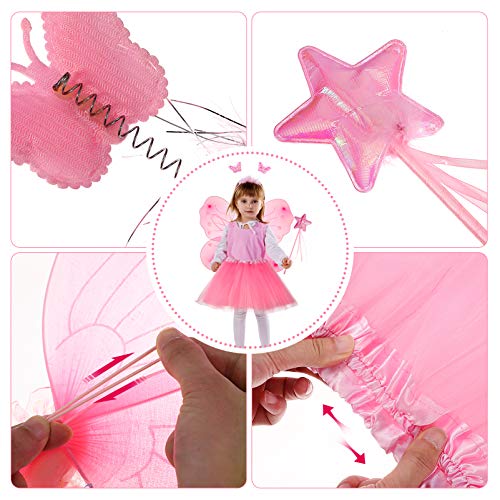 SOIMISS Pouco Meninas Conjunto Traje Com Asas de Borboleta de Fadas Tutu Varinha Cabeça