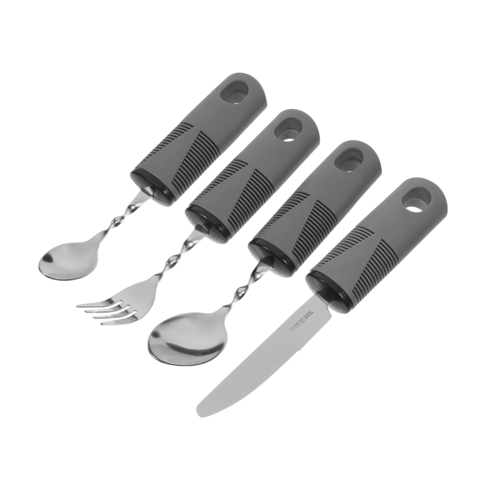NAMOARLY Elderly Disabled Dining Tools Bendable Adaptive Utensils Fork Spoon Knife Set for Hand Tremors Silverware