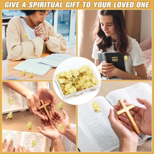 Image of Hoteam 50 Pcs First Communion Enamel Lapel Pins Bulk Chalice with Grapes and Wheat Gold Plated Religious Pins Gifts for First Holy Communion Catholic Baptism Christian Memorial Favors