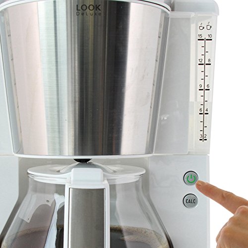 Melitta Look De Luxe 1011-05 - Cafetera de filtro, Aromaselector, blanca/acero - Imagen 7