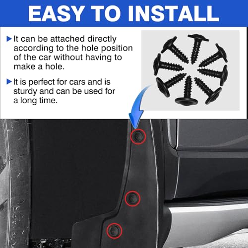 Image of Autorder Mud Flaps Splash Guards for 2024 2025 2026 Ford Ranger Accessories Mudflap Fender Flares Front and Rear Mud Guard Set 4PCS
