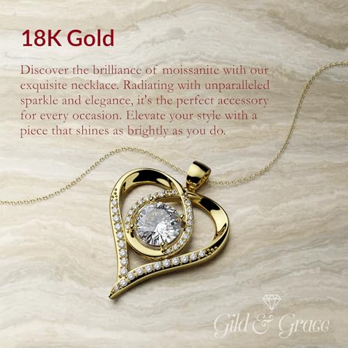 Custom Silver and Gold 1/2/3/4 Carat Moissanite Heart Pendant Necklace for Women Jewelry for Women3