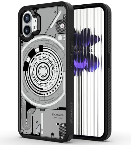 Image of KAPAVER Cyber-i Edition Back Cover Case for Nothing Phone 1 - Black [CyBer-01]