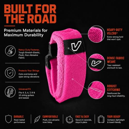 Image of Gruv Gear FretWraps HD 'Puff' String Muter 1-Pack , Small, Pink