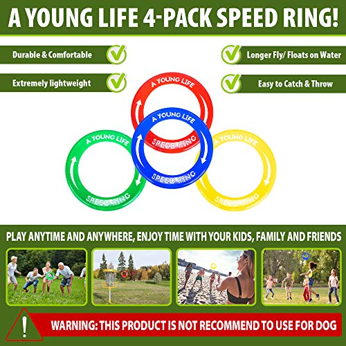 Frisbees Golf Discs Kids Adults - Kid\'s [4 Pack] Flying Rings Flying Disc - Fly Straight - Weight 1.15 OZ Only - Thumbnail 6