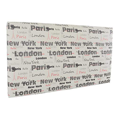 Silcar Home | Cabecero Cama tapizado en Polipiel Modelo City | Medidas 90cm, 105cm o 115cm, Acolchado, Transporte Incluido, Anclajes Incluidos. (Blanco, 105) (Blanco, 105)