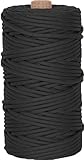 550 Paracord Military Type III 7 Strand Rope Utility Cord Roll Tube 300 Feet USA Made - Black