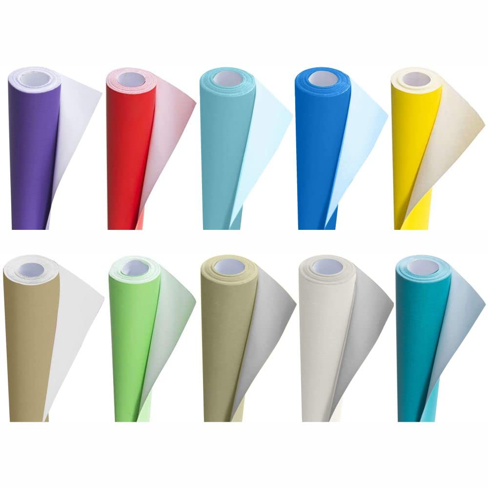 3 Ace Crafts (Pack of 10) Poster Paper Roll (Assorted) Approx 76cm x 10m for Gift Wrapping, Craft, Packing, Parcel, Party Decoration, Table Runner, School Notice