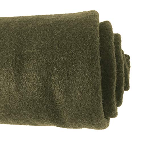 EKTOS 90% Wool Blanket, Olive Green, Warm & Heavy 4.0 lbs, Large Washable 66"x90" Size, Perfect for Outdoor Camping, Survival & Emergency Preparedness Use - Thumbnail 3