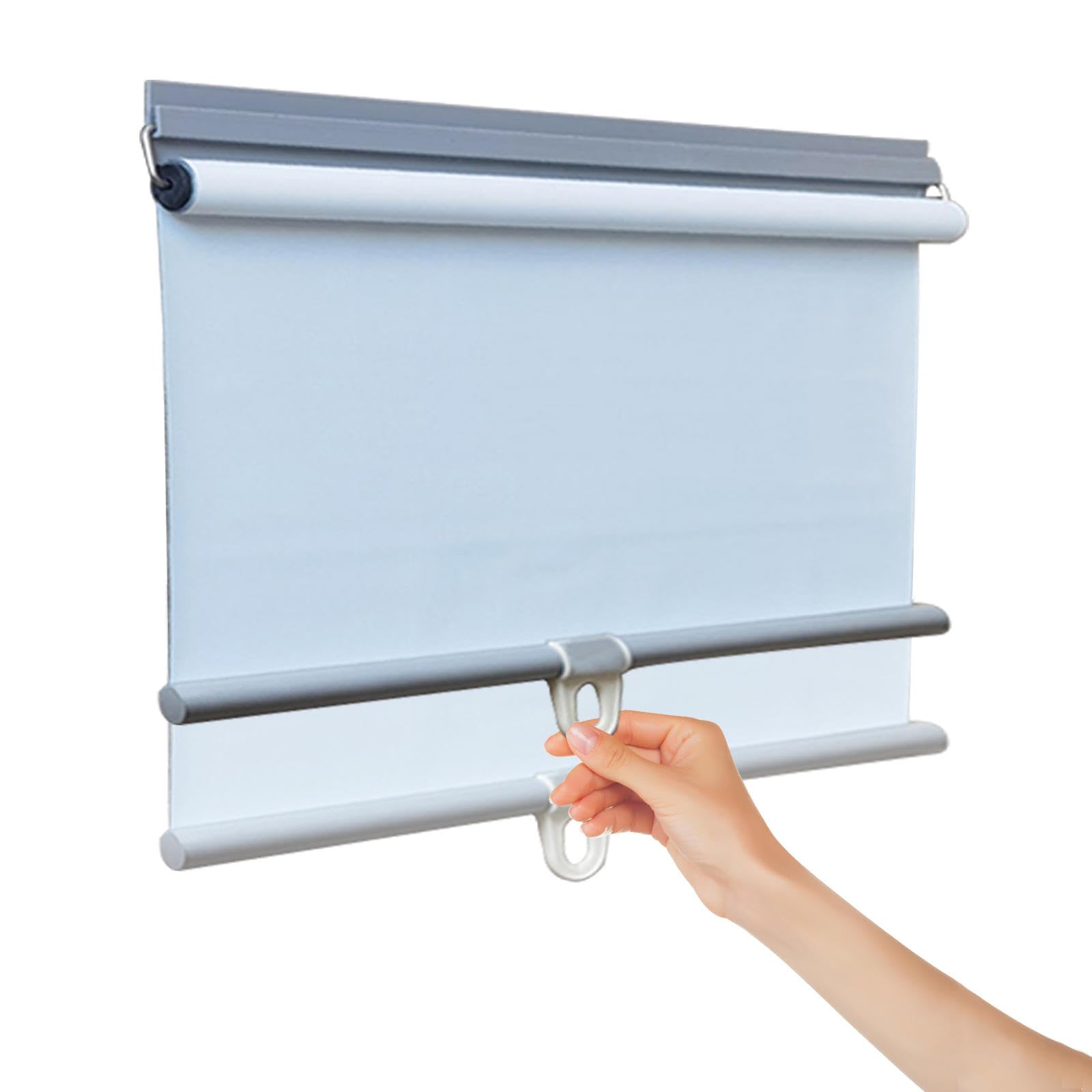 Tende a Rullo Oscuranti Temporanee,Tenda Avvolgibile Termiche 100%,Tende Senza Forare,Tende Oscuranti per Interni,Tenda a Rullo Retrattile per Camera Da Letto,L'asilo Nido,White-120x150cm(47.2x59in)