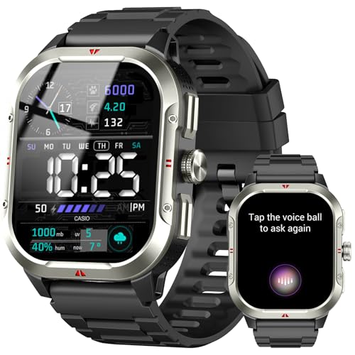 Montre Connectée avec GPS Intégré, Smartwatch Homme Femme avec Appel Bluetooth, 110+ Sportifs, Montre Sport avec Podometre, Suivi...