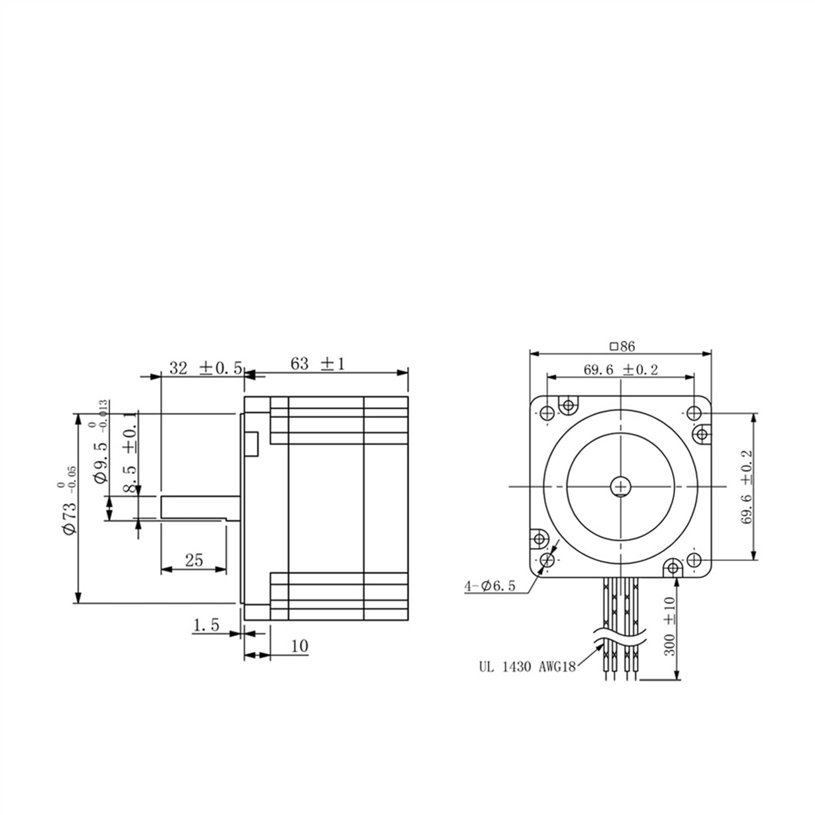 Planetengetriebe Nema 34 Schrittmotor 34CS35D-280 2 Phase 3,5 N. M 2,8 A Schrittmotor 4-adriges Kabel for 3D-Drucker, CNC-Gravierfräsmaschine Schrittmotor
