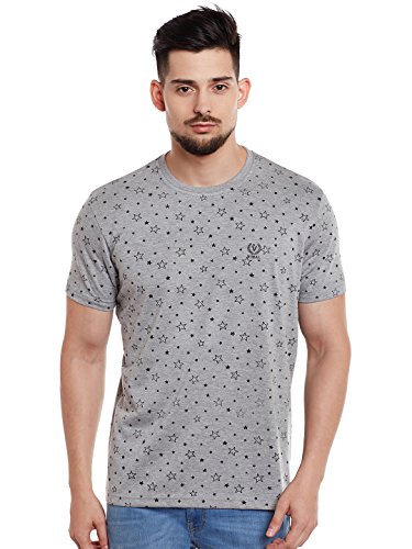 Image of Mack JONNEY Men Regular Fit Tshirts Silver X-Large Pack of 1-TEE-Print-NO.1-01-MLG-XL