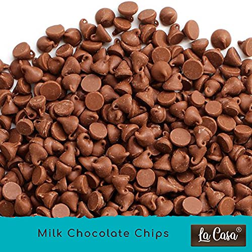 Image of La Casa Milk+Dark Chocolate Chips | Ideal for Baking & Garnishing | 2x100g |