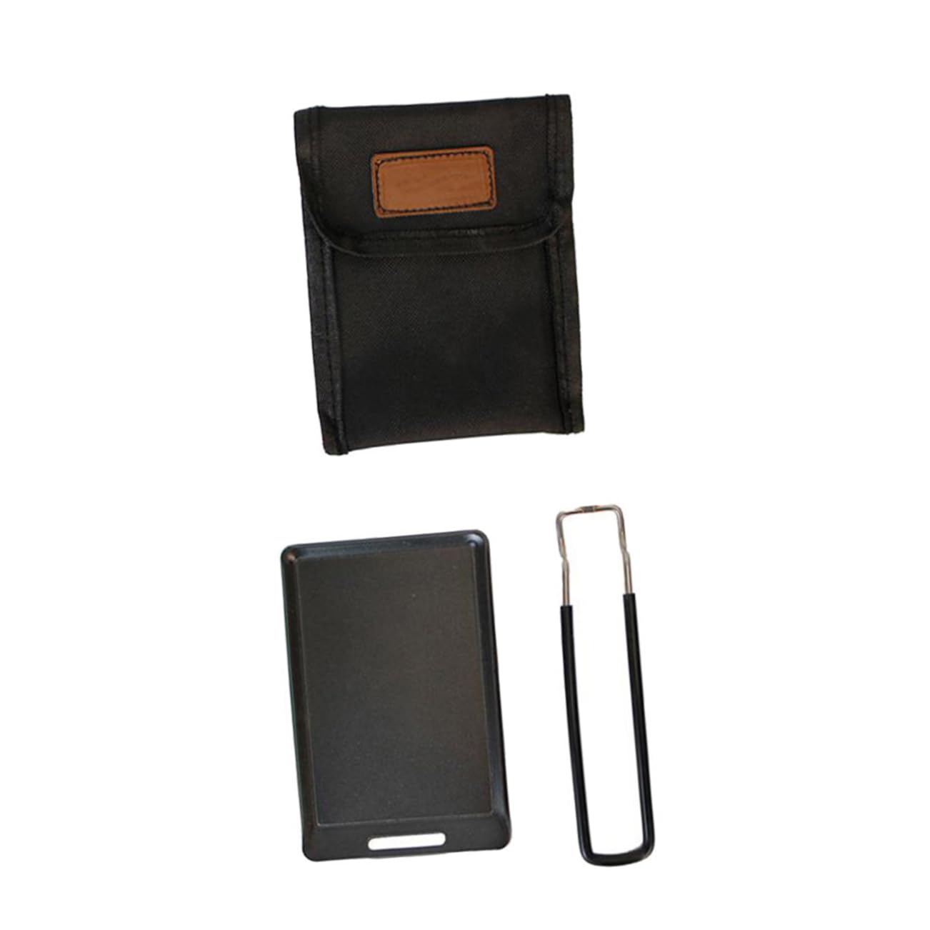 BRIGHTFUFU 1Set Non Stick Barbecue Tray Compact Grilling Plate for Indoor Outdoor Use Roasting Pan with Storage Pouch for Camping and Picnics