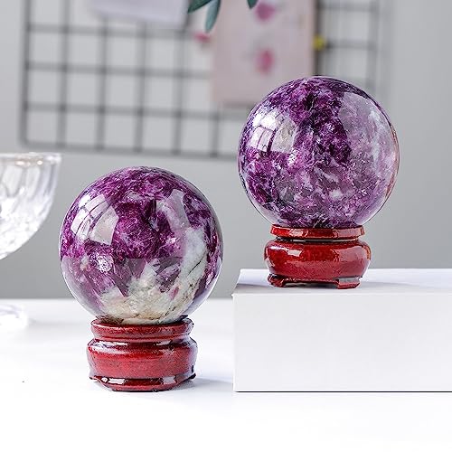 Cuarzo lepidolita en esfera de 5cm un regalo original de diseño 4