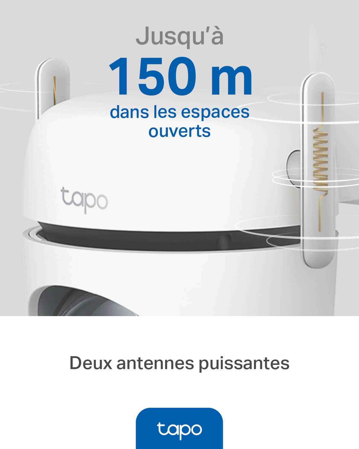 Tapo C520WS 2K (4MP) Caméra de Surveillance WiFi Extérieur 360°, Vision Nocturne Couleur, Détection de Mouvement, IP66