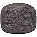 vidaXL Sitzpuff Pouf Sitzpouf Puff Sitzkissen Sitzhocker Fußhocker Hocker Fußbank Ottoman Fußbank Fußschemel Handgefertigt Dunkelgrau 45x30cm Jute