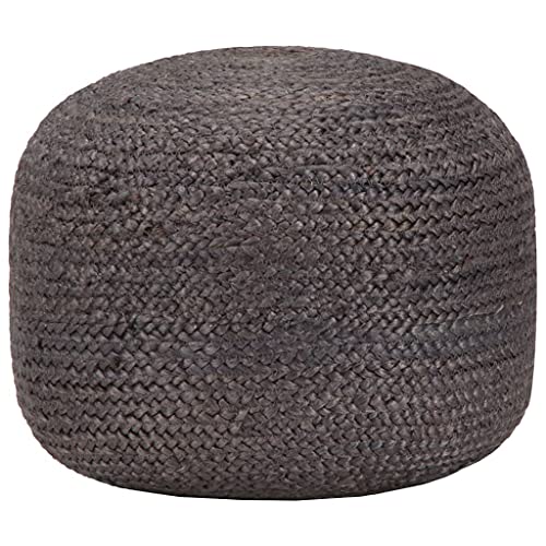 Genérico Puf Hecho a Mano Gris Oscuro 45x30 cm Yute,wenjingqi-248082