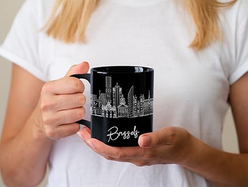 Miniatura 468 de Taza de cerámica Madrid Spain Skyline, taza blanca de recuerdo de Europa de 11 onzas, taza de café personalizada, regalo para cumpleaños, taza