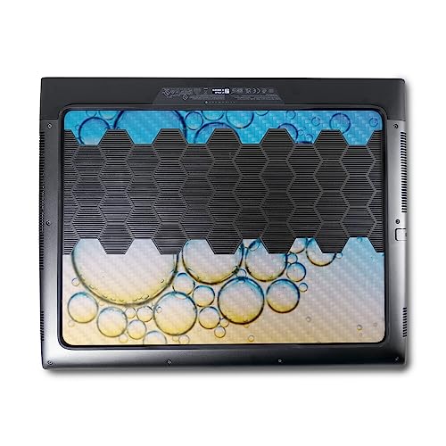 Image of MightySkins Carbon Fiber Skin Compatible with Alienware M18 R1 (2023) Full Wrap Kit - Sunrise Bubbles | Protective, Durable Textured Carbon Fiber Finish | Easy to Apply | Made in The USA