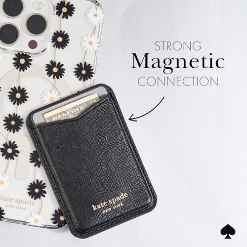 Image of kate spade new york Magnetic Wallet /Card Holder - Compatible with MagSafe Phones and Cases - Black
