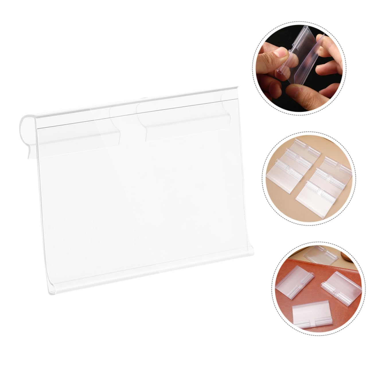 Porta Etichette 120 Pezzi in PVC per Scaffali a Filo e Ganci