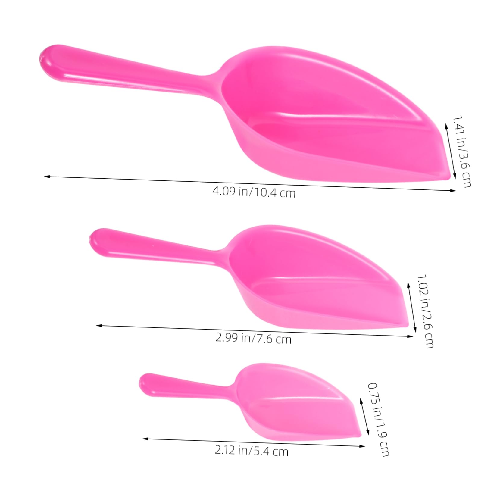 STOBOK Mini Plastic Scoops Set Bead Scoop for Jewelry Diamond Gemstone Beads Diy Craft Tool
