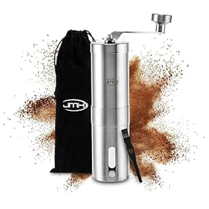 JMH Kaffeemühle Manuell Kegelmahlwerk Edelstahl