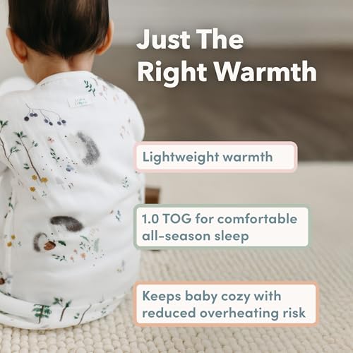 Image of Loulou Lollipop Tencel Lyocell Wearable Baby Blanket Sleeping Bag, Unisex Infant Toddler, 1.0 TOG, 2-Way Zipper Sleepsack