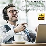 TOZO HT2 Hybrid Active Noise Cancelling Headphones, Wireless Over Ear Bluetooth Headset, 60H Playtime, Hi-Res Audio Custom EQ via App Deep Bass Comfort Fit Ear Cups, for Home Office Travel Black - Image 2