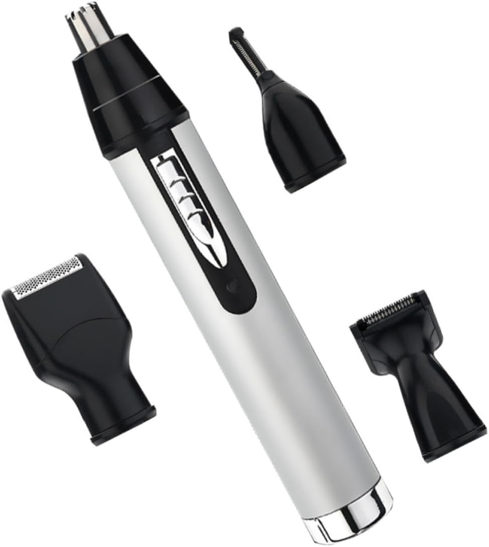 Electric Hair Trimmer and Eyebrow Remover Lightweight Multi-Purpose Nose and Ear Hair Removing Tool with Metal Aluminum Chassis for Precise Grooming