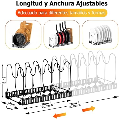 Encuentra reviews de Estante organizador ajustable para platos Top cinco. 26 Imagen adicional