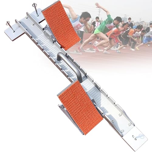 Pveanns Blocco di partenza per Sprinter, Starter di ausilio alle competizioni di Atletica ad Angolo Regolabile, Blocco di partenza Multifunzione in Lega di Alluminio per Piste di plastica, sentieri