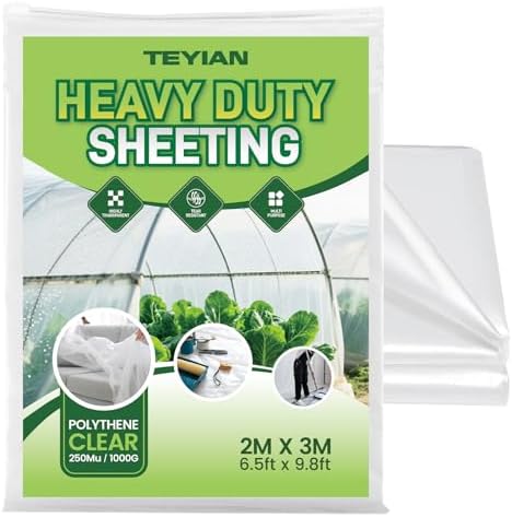 2 x 3M Heavy Duty Polythene Plastic Sheeting Thickened Plastic Du...