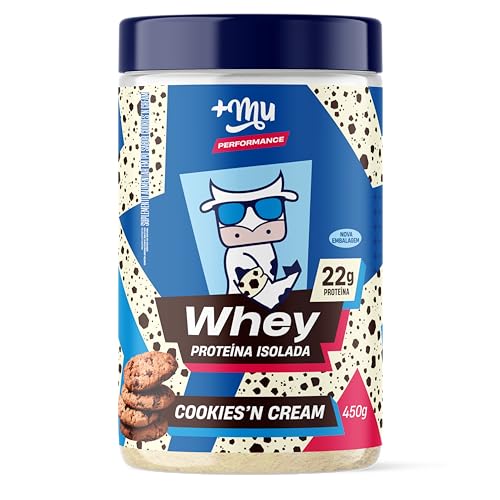 +Mu Pote Whey Isolado Sabor Cookies 22g Proteína - 450g