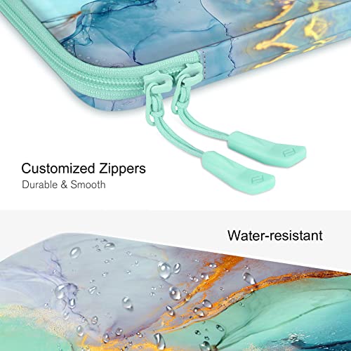 Image of FINPAC Hard Laptop Sleeve Case for 13 inch MacBook Air M3 M2 M1 2024, 14 inch MacBook Pro M4 /M3 /M2 /M1 A2918 A2992 A2779 A2442, Waterproof Case for Dell, Surface Laptop, HP, Acer, Emerald Marble