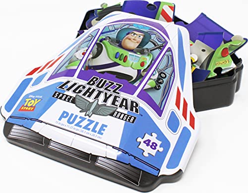 Disney Pixar Toy Story 4 Shaped Buzz Lightyear Tin With 48Piece Surprise Puzzle #TOP1