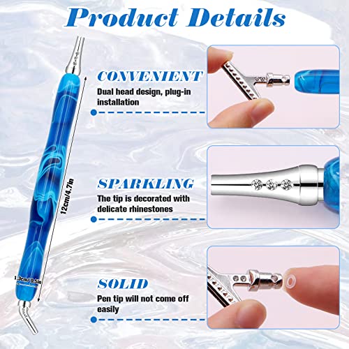 Zynery 27-Piece Diamond Painting Pen Kit, 45° Ergonomic Stainless Steel Metal Tips - Resin Diamond Art Pens - Diamond Painting Accessories Tools Pens For Diamond Painting Lovers Gifts (Silver Tips) #TOP1