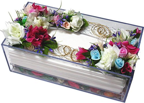 Amazon｜お花をアレンジしたカラフルなティッシュケース/ポプリ