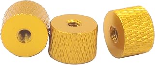 M3 Knurled Nuts,Thumb Nuts,Aluminum Alloy,10 Pieces,Gold