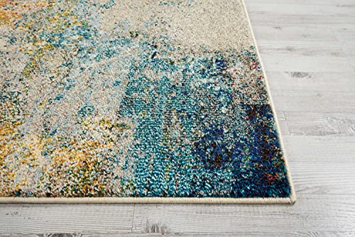 Nourison Celestial Modern Abstract Sealife 2' X 6' Area -Rug, Easy -Cleaning, Non Shedding, Bed Room, Living Room, Dining Room, Kitchen (2X6) #TOP4