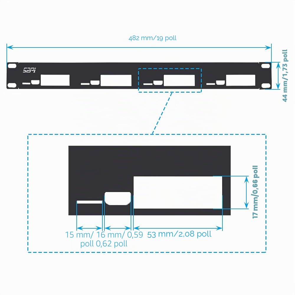 GeeekPi Kit rack 1U per Raspberry Pi 4B, 19", 1U, supporta 1-4 unità con 4 ventole Raspberry Pi, dissipatore di calore, micro HDMI a schede HDMI, scheda TF a FPC per Raspberry Pi 4B