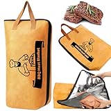 BBQ Blanket for Resting Meat, Reusable Smoker Meat Resting Blanket,Smoker Grilling Brisket Meat Insulated Resting Bag with Wide Mouth for Large Brisket/Turkey(BBQ Blanket 21in)