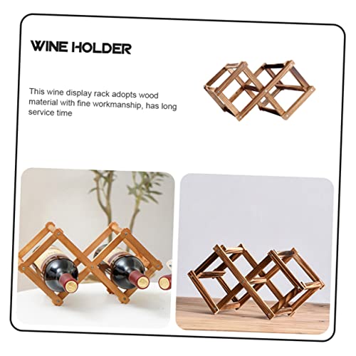 Soporte para botellas de vino apilable de madera miniatura 4