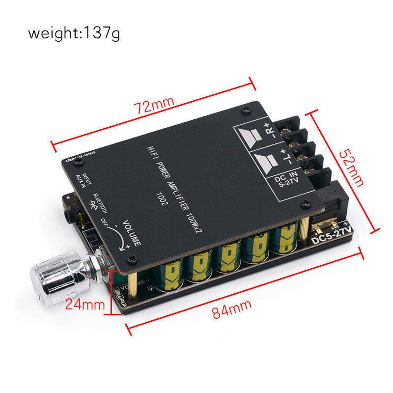 ZK-1002 Amp치수가 있는 증폭기